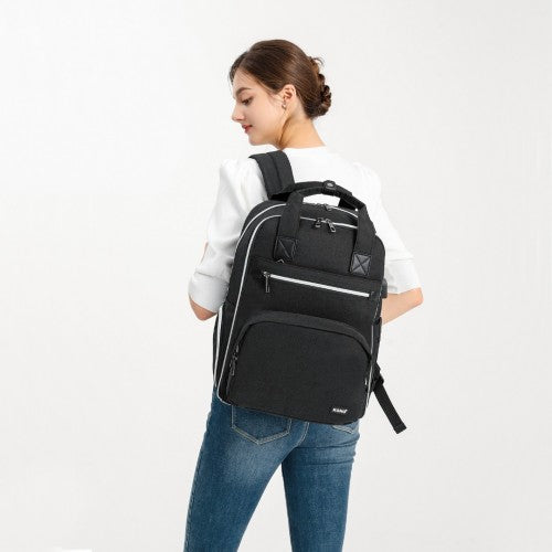 Kono Classic Multi Functional Changing Backpack With USB Charging Interface - Grey