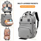 Kono Classic Multi Functional Changing Backpack With USB Charging Interface - Grey