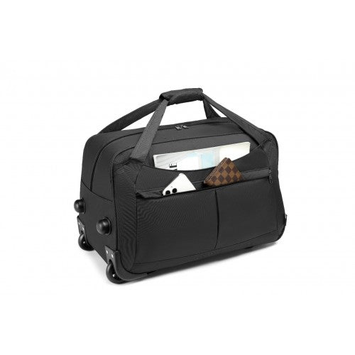 Kono Foldable Large Capacity Trolley Travel Bag - Black