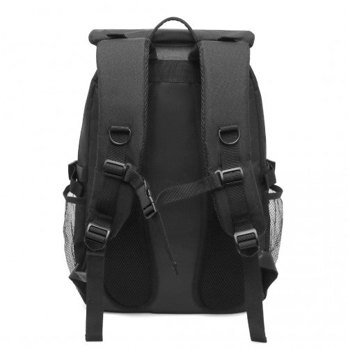 Kono Men's Versatile And Sleek Urban Commuter Backpack - Black