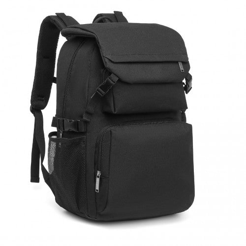 Kono Men's Versatile And Sleek Urban Commuter Backpack - Black