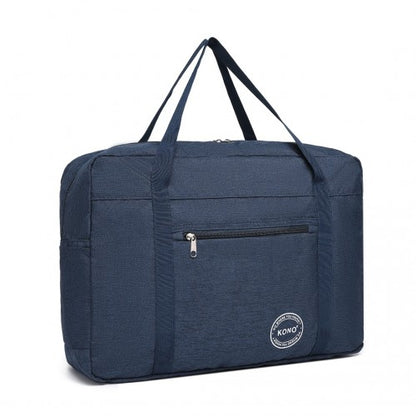 Kono Foldable Waterproof Storage Cabin Travel Handbag - Navy