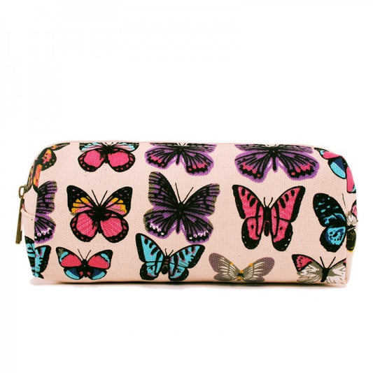 Miss Lulu Canvas Pencil Case Butterfly Pink