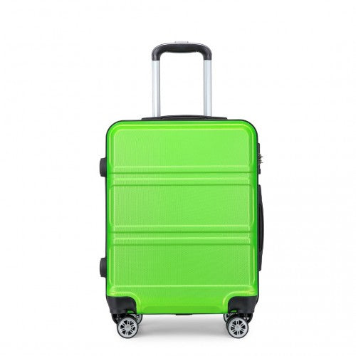 Kono Abs 24 Inch Sculpted Horizontal Design Suitcase - Green