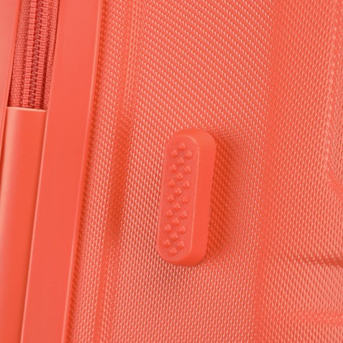 Kono 12 Inch Lightweight Hard Shell Abs Vanity Case - Coral