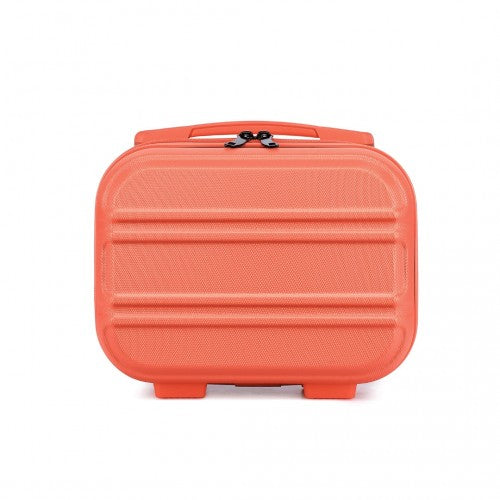 Kono 12 Inch Lightweight Hard Shell Abs Vanity Case - Coral