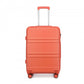 Kono ABS 20 Inch Sculpted Horizontal Design Cabin Luggage - Coral