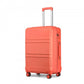 Kono ABS 20 Inch Sculpted Horizontal Design Cabin Luggage - Coral