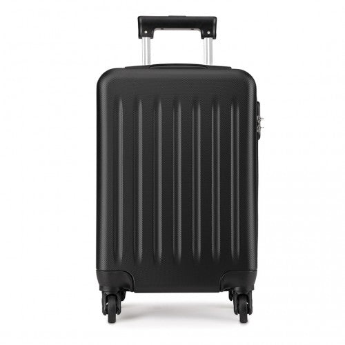 Kono 19 Inch Abs Hard Shell Carry On Luggage 4 Wheel Spinner Suitcase - Black