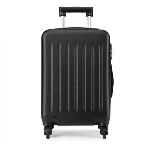 Kono 24 Inch Abs Hard Shell Luggage 4 Wheel Spinner Suitcase - Black