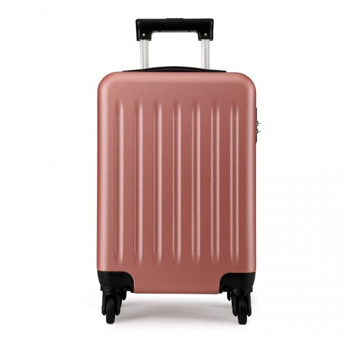 Kono 20 Inch Abs Hard Shell Luggage 4 Wheel Spinner Suitcase - Nude