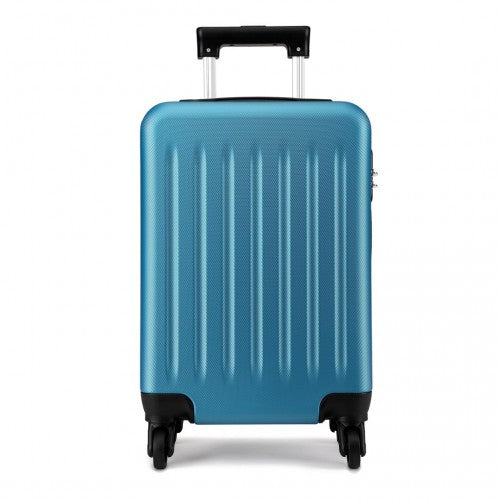 Kono 20 Inch Abs Hard Shell Luggage 4 Wheel Spinner Suitcase - Navy