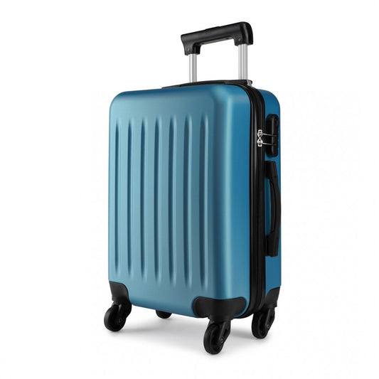 Kono 24 Inch Abs Hard Shell Luggage 4 Wheel Spinner Suitcase - Navy