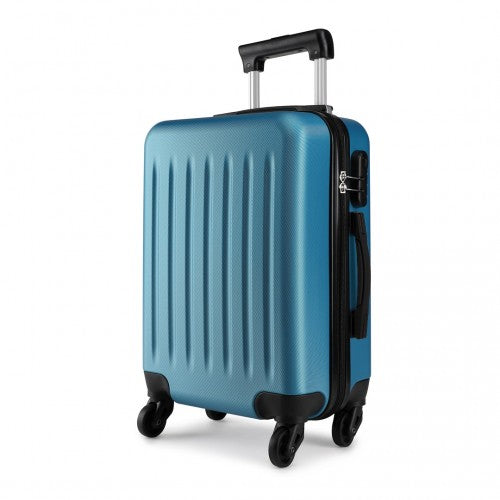 Kono 24 Inch Abs Hard Shell Luggage 4 Wheel Spinner Suitcase - Navy