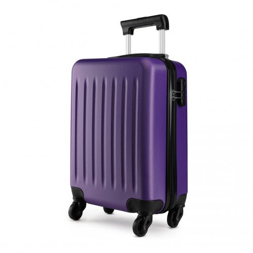 Kono 20 Inch Abs Hard Shell Luggage 4 Wheel Spinner Suitcase - Purple