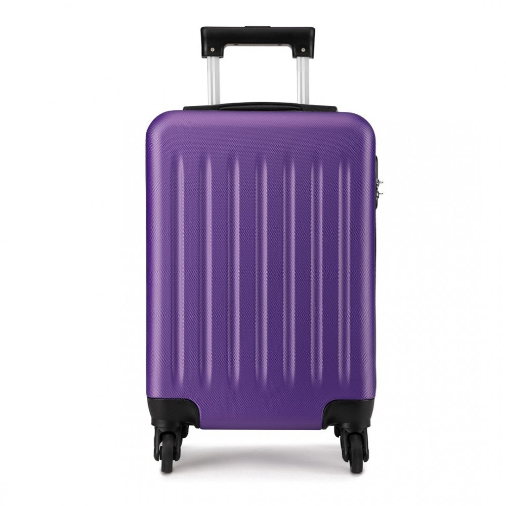 Kono 20 Inch Abs Hard Shell Luggage 4 Wheel Spinner Suitcase - Purple