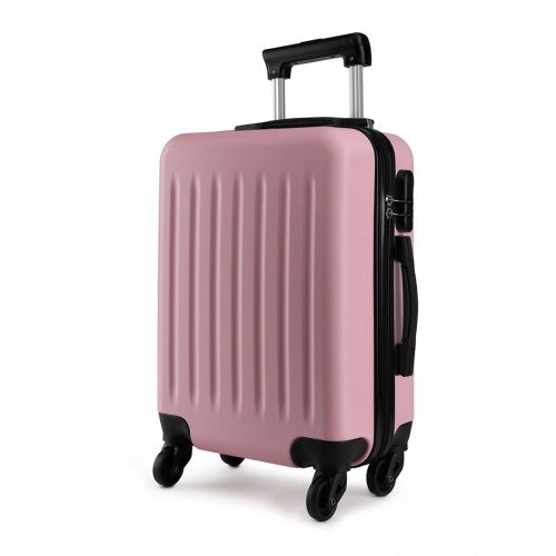 Kono 24 Inch Abs Hard Shell Luggage 4 Wheel Spinner Suitcase - Pink