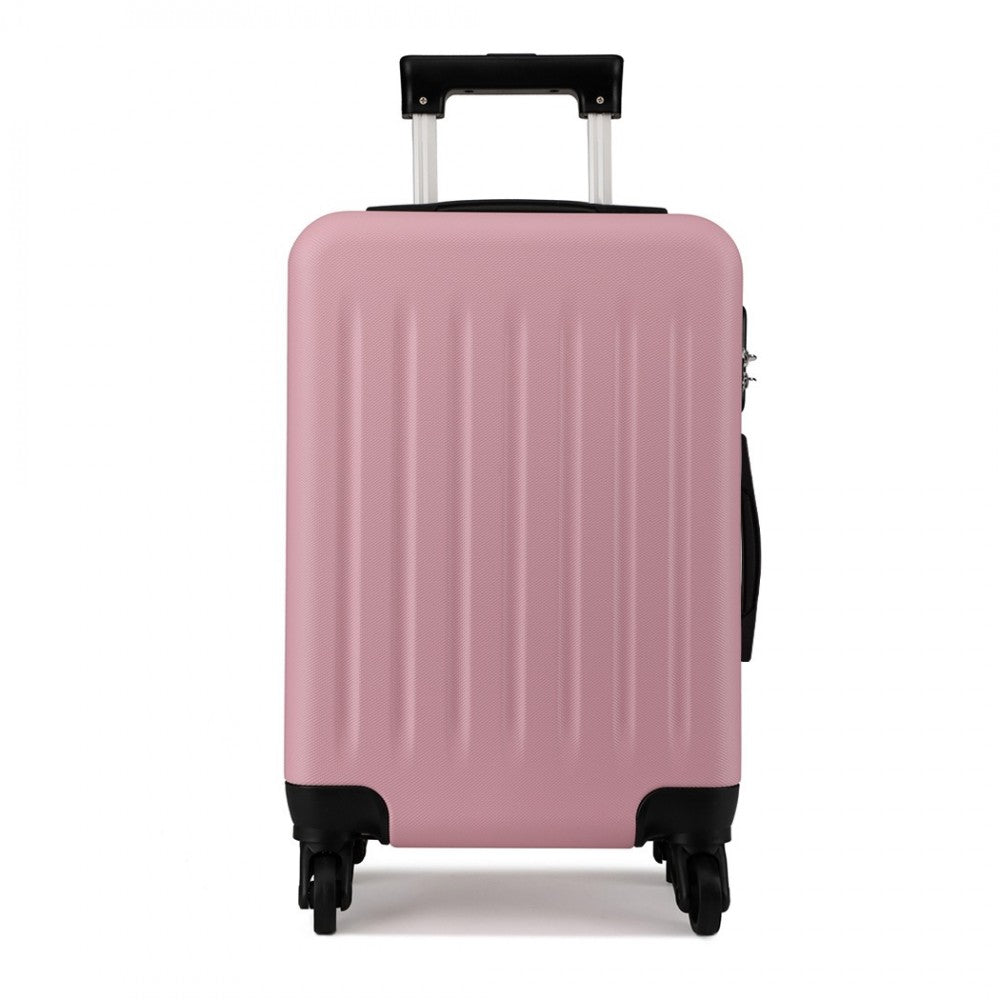 Kono 24 Inch Abs Hard Shell Luggage 4 Wheel Spinner Suitcase - Pink