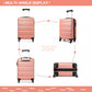 Kono 19 Inch Horizontal Design Abs Hard Shell Suitcase With TSA Lock - Nude