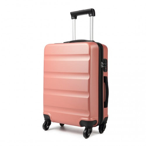 Kono 28 Inch Horizontal Design Abs Hard Shell Suitcase With TSA Lock - Nude