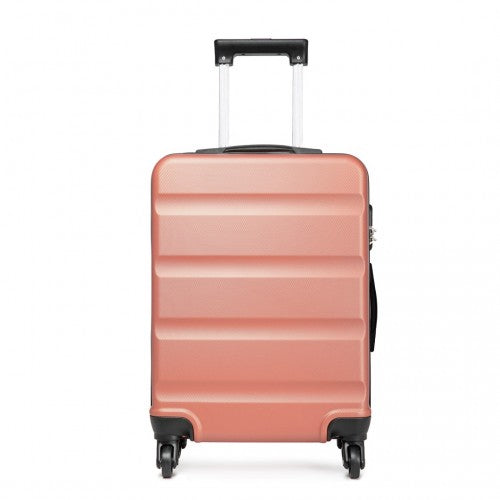 Kono 28 Inch Horizontal Design Abs Hard Shell Suitcase With TSA Lock - Nude