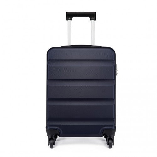 Kono 19 Inch Horizontal Design Abs Hard Shell Suitcase With TSA Lock - Navy