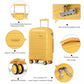 Kono 24 Inch Hard Shell PP Suitcase - Yellow