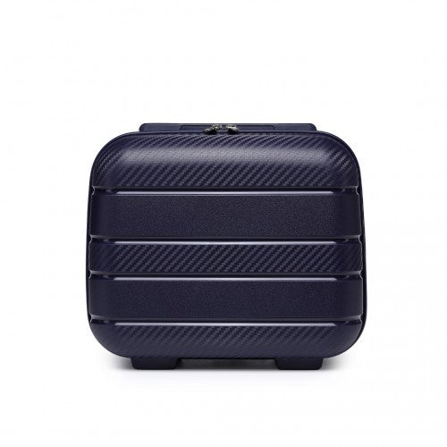 Kono 14 Inch Multi Texture Hard Shell PP Vanity Case - Navy