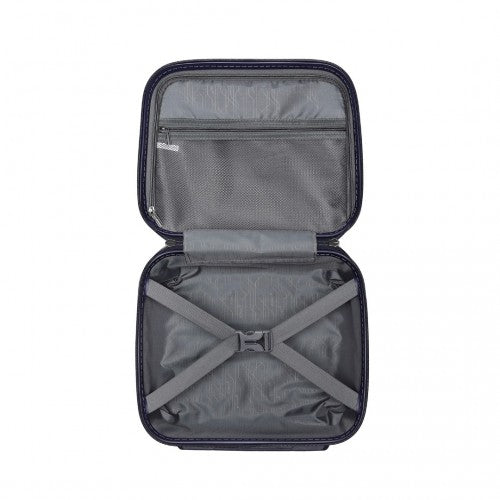 Kono 14 Inch Multi Texture Hard Shell PP Vanity Case - Navy