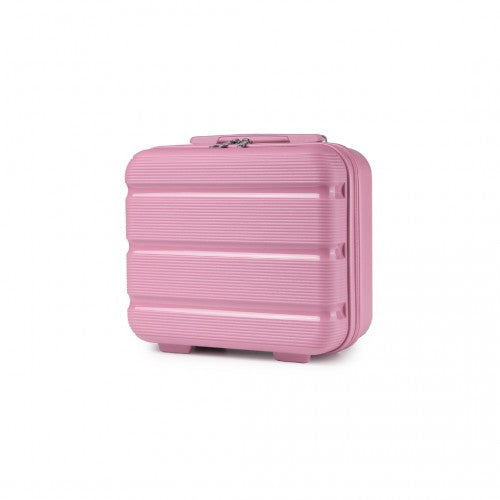 Kono 14 Inch Bright Hard Shell PP Vanity Case - Pink