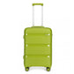 Kono 20 Inch Bright Hard Shell PP Suitcase - Classic Collection - Green