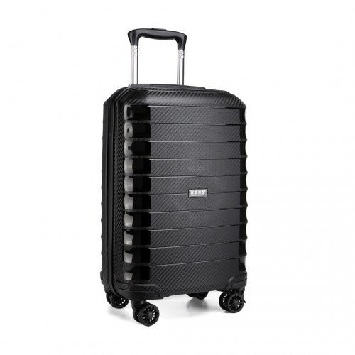 Kono Cabin Size Classic Collection PP Luggage With Charging Interface - Black