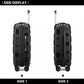 Kono Lightweight PP Hard Shell 4 Piece Suitcase Set With TSA Lock And Vanity Case - Black