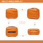 Kono 14 Inch Lightweight Polypropylene Hard Shell Suitcase With TSA Lock - Orange