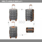 Kono 28 Inch Lightweight Hard Shell Abs Suitcase With Tsa Lock - Grey