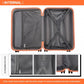 Kono 24 Inch Lightweight Hard Shell Abs Suitcase With TSA Lock - Orange