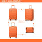 Kono 24 Inch Lightweight Hard Shell Abs Suitcase With TSA Lock - Orange