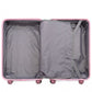 Kono Lightweight Hard Shell Abs Suitcase With TSA Lock And Vanity Case 4 Piece Set - Pink