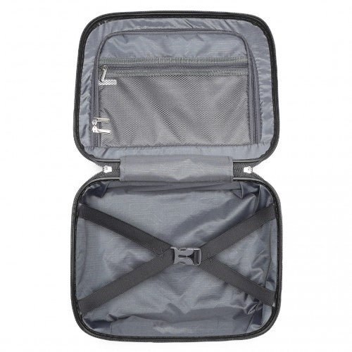 British Traveller Lightweight 14 Inch Polypropylene Vanity Case - Black