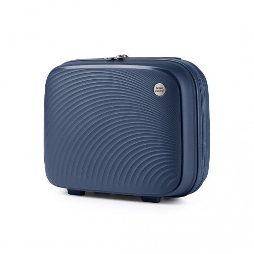 British Traveller Lightweight 14 Inch Polypropylene Vanity Case - Navy