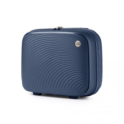 British Traveller Lightweight 14 Inch Polypropylene Vanity Case - Navy