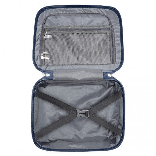 British Traveller Lightweight 14 Inch Polypropylene Vanity Case - Navy