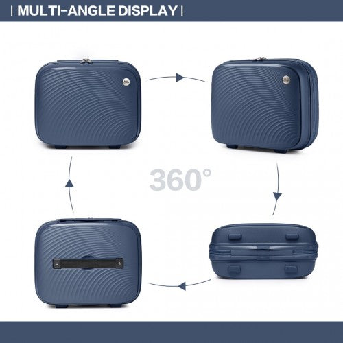 British Traveller Lightweight 14 Inch Polypropylene Vanity Case - Navy