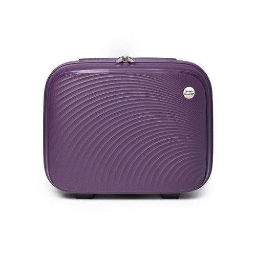 British Traveller Lightweight 14 Inch Polypropylene Vanity Case - Purple