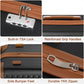 Kono 24 Inch Flexible Hard Shell Abs Suitcase With TSA Lock - Black