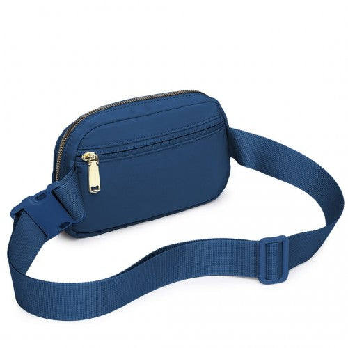 Miss Lulu Lightweight Stylish Water-Resistant Casual Bum Bag - Navy