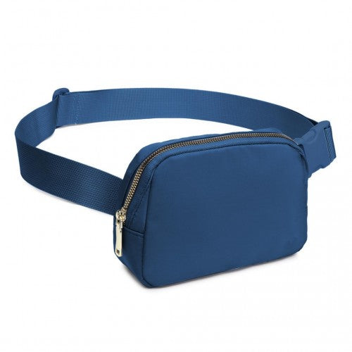 Miss Lulu Lightweight Stylish Water-Resistant Casual Bum Bag - Navy