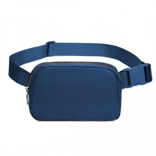 Miss Lulu Lightweight Stylish Water-Resistant Casual Bum Bag - Navy