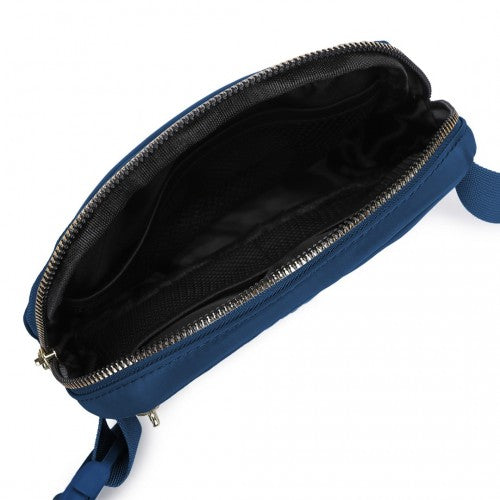 Miss Lulu Lightweight Stylish Water-Resistant Casual Bum Bag - Navy