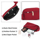 Miss Lulu Lightweight Stylish Water-Resistant Casual Bum Bag - Burgundy